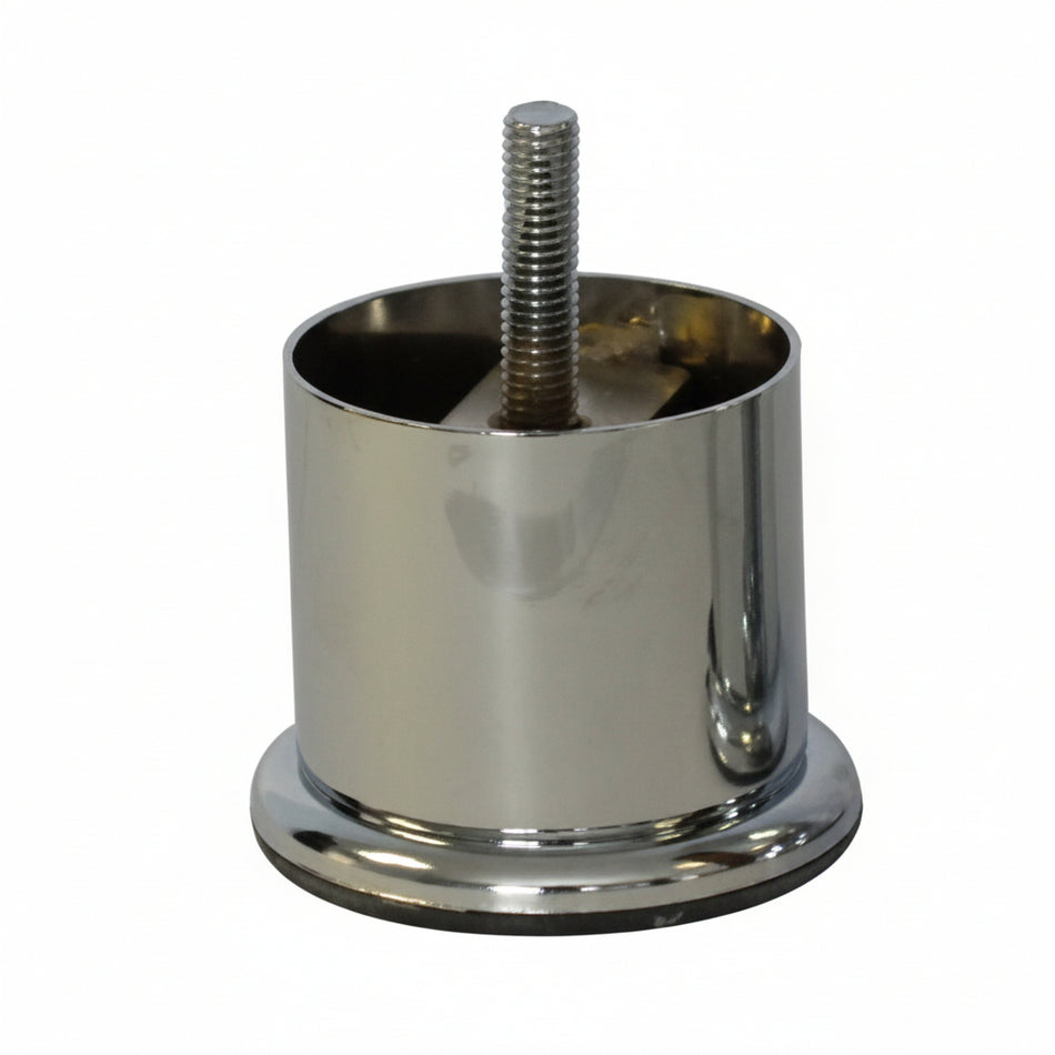 Chrome Metal Leg with M8 Threaded Bolt