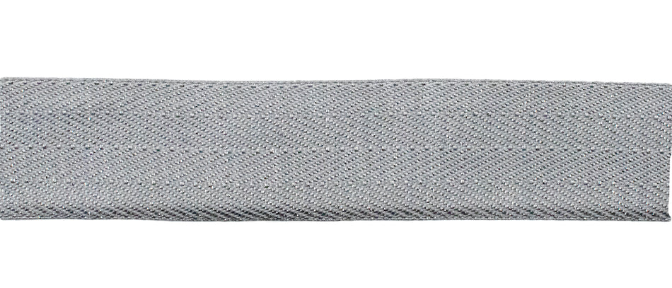 38mm FFR Tape Edge Light Grey/Silver Lurex