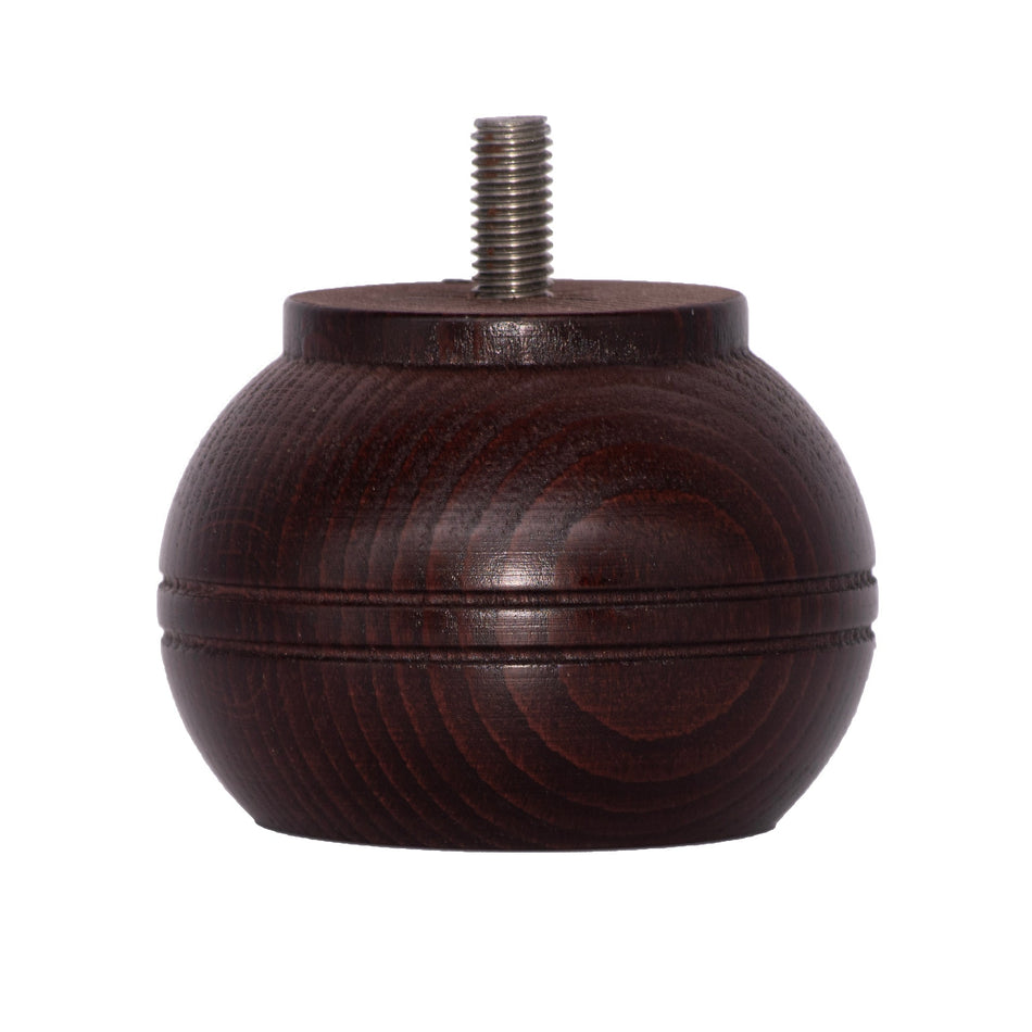 Wooden Bun Foot M10 Thread