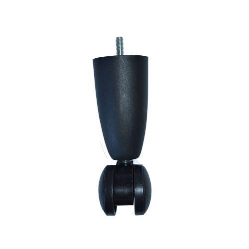 150mm BLACK PLASTIC LEG/CASTOR - M8