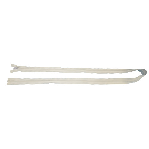 #No:8 170cm CREAM MOULDED LINKING ZIP/REVERSIBLE SLIDER - BAG of 25