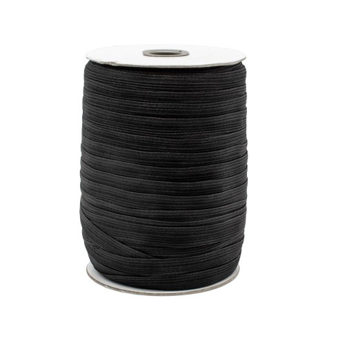 12mm ELASTIC 16CORD BLACK