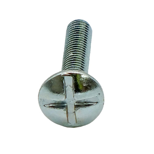 M6 x 30mm MUSH HEAD ZINC PLAT BOLT - BOX of 1000