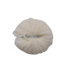 #FR ROSETTE WHITE/SILVER SATIN TIE /LINK WASHER - BAG of 1000